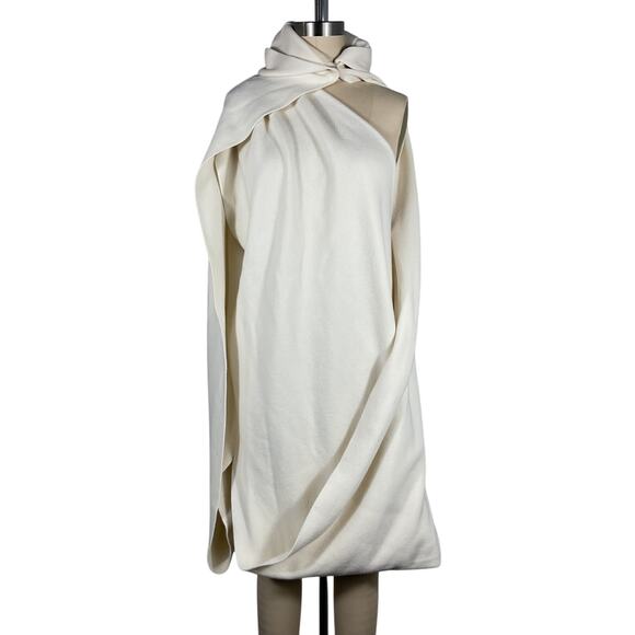 Alaia Hooded White Cashmere Midi Dress Size 36 - NWT - Picture 2 of 7